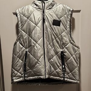 Silver Quilted Women's Vest